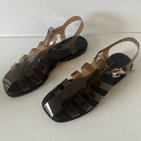 Vince Women’s Melina Jelly Sandals  Size 6  Brown Transparent - Picture 2 of 6